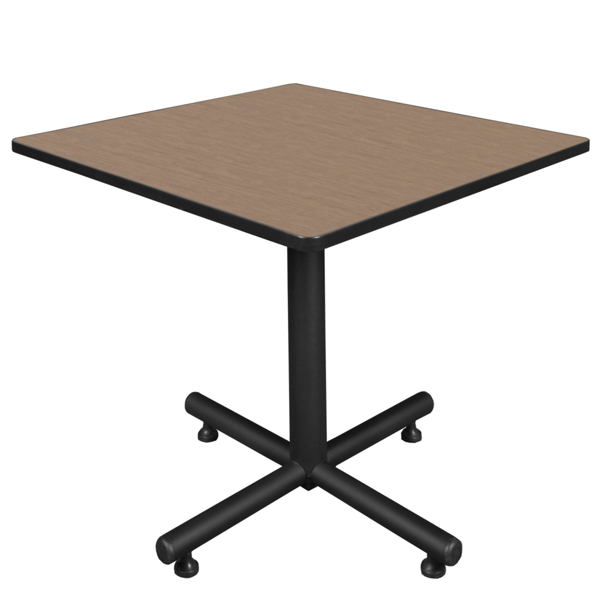Regency Furniture Kobe Square Breakroom Table — 36in., Noble Oak, Black X-Base, Model# TKB3636NO